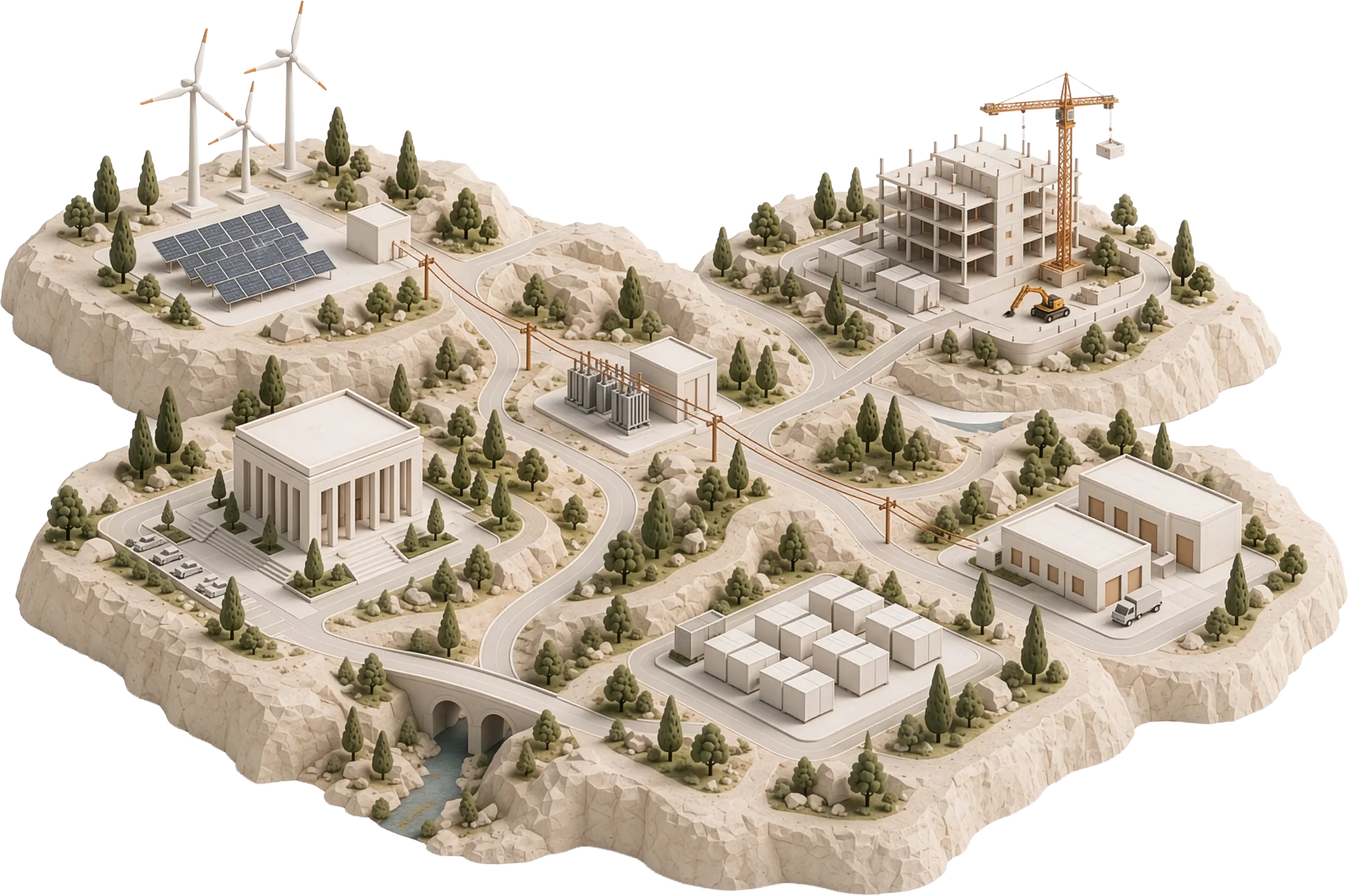 Landscape representing current investment themes